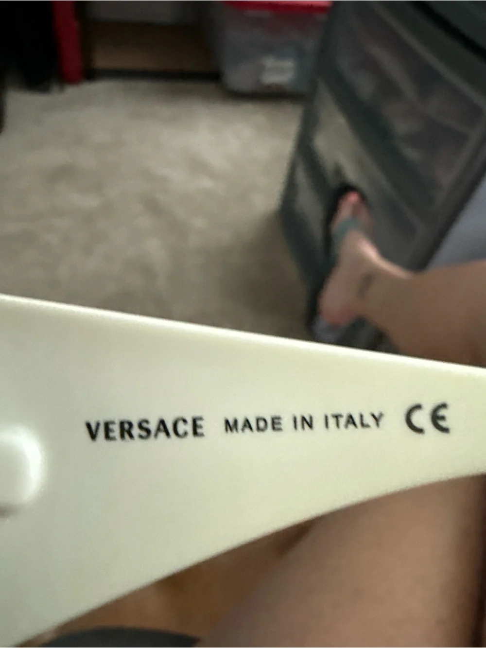 Versace womens Shield Sunglasses in White and Gray